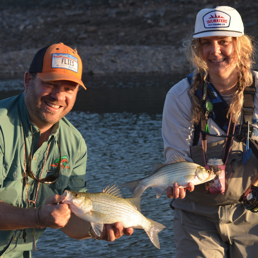 Sand (White) Bass caught while Fly Fishing in North Texas on a Wade Trip