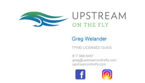 North Texas Fly Fishing Guide Greg Business Card